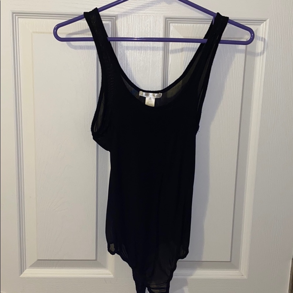 Black mesh bodysuit